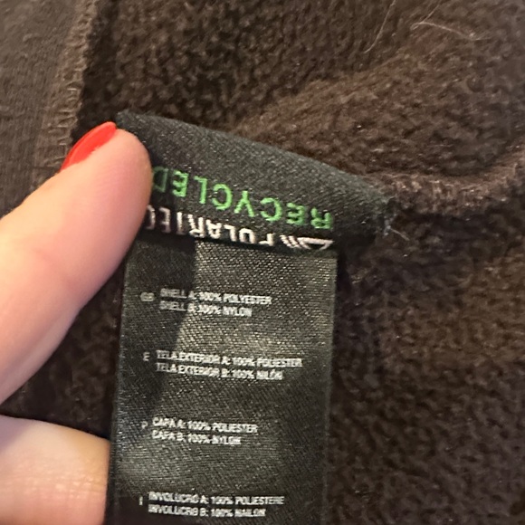 The North Face Women's Dark Brown Fleece Zipper Jacket Size S - Picture 8 of 9